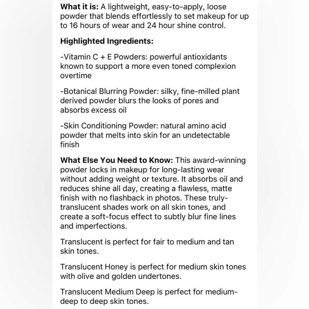 Laura Mercier Translucent Setting Powder - Picture 12 of 13